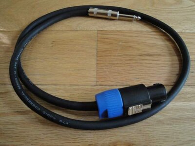 Speakon to 1/4" speaker cable