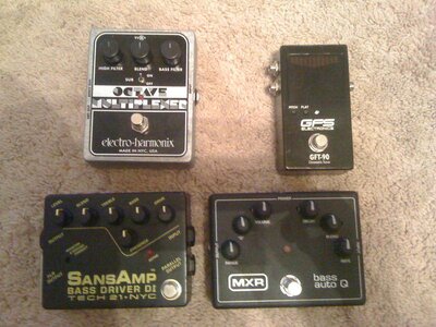 Pedals for sale. Tech 21 BDDI, MXR Bass Auto Q, GFS Pedal Tuner