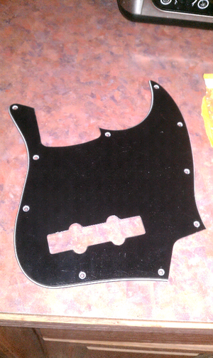 Black Jazz Bass Pickguard