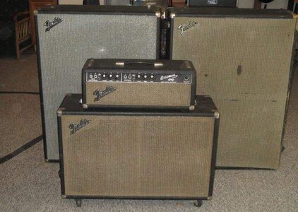 Vintage Fender Bassman 2x15 cabs