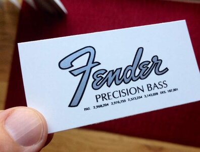 FS: Fender 60's Precision waterslide decal