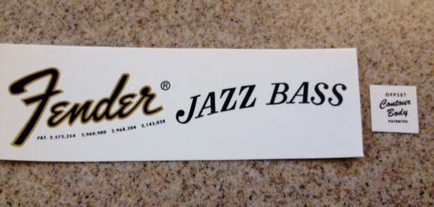 FS: Fender 70's Jazz Bass waterslide decal