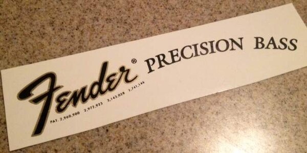 FS: Fender 70's Precision Bass waterslide decal