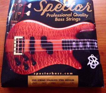 Spector Bass Strings 5 String set stainless steel exposed core