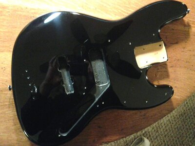 Jazz Bass Body 77 Modified Squier Black 2013 like new small...