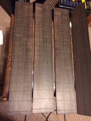 macassar ebony extended range fingerboards 7-8 string super wide