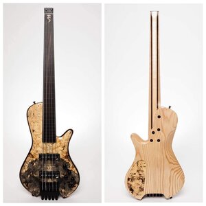 custom tsmith 5 string headless fretless