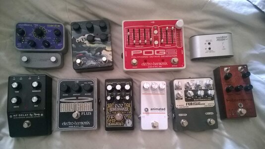 EHX, ss/bs, Source Audio, Moog, DOD, FEA, Crowella and IE pedals