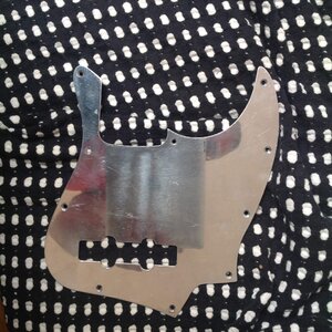 polished aluminum jazz pickguard