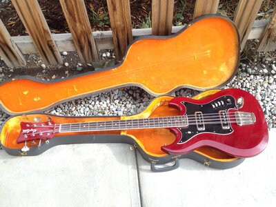 Price drop...$1300..1967 Vintage Hagstrom 8 String Bass H-8 model w/ohsc $1400.00