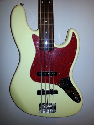 Fender Japan Jazz Bass White and tort