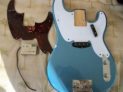 Fender Sq. CV 50's P body, mudbucker, tort PG