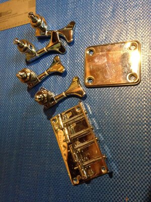 Tuners (Gotoh style), Bridge and neck plate