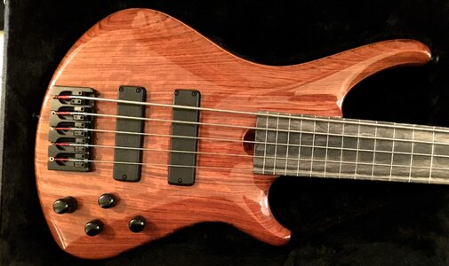 Roscoe SKB Custom 5 Fretless Diamondwood Wenge Bubinga OHSC