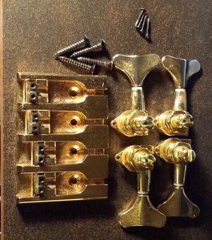 ABM Bridge / Gotoh GB7 Style 2+2 Tuners Gold