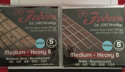 Fodera Nickel and Stainless Steel 5 String Sets - New & Sealed