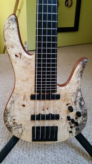 RARE FODERA MONARCH CUSTOM CHESTNUT BURL PRICED TO SELL!