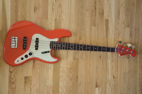 PRICE DROP Fender Custom Shop 1964 Jazz Bass, Fiesta Red w/ Matching Headstock