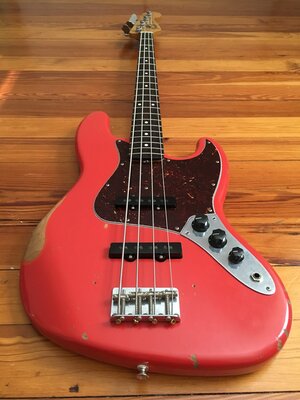 Fender Road worn Roadworn jazz bass fiesta red 2009 feeler