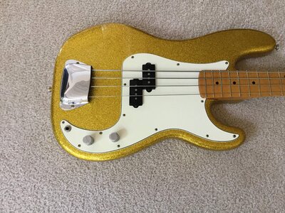 CUSTOM GOLD SPARKLE P-STYLE BASS (LOCAL SALE ONLY)