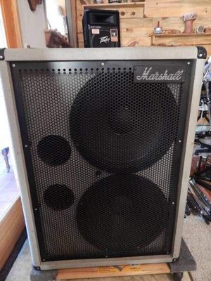 Vintage Marshall 2x15 Silver Jubilee Bass Cabinet Model 1525