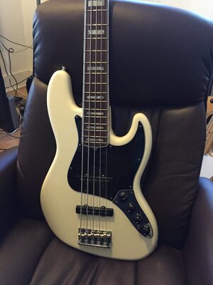 2012 Fender Jazz Deluxe V - Olympic White - Made in USA