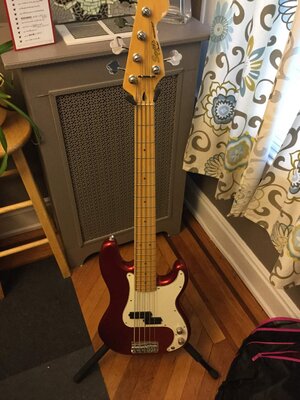 Candy Apple Red Squier VMP5 Modded