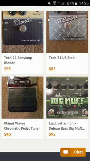 EHX Deluxe Bass Big Muff, Tech 21 Blonde and US Steel