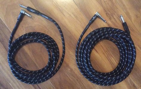 2- Fender CS Black Tweed cables