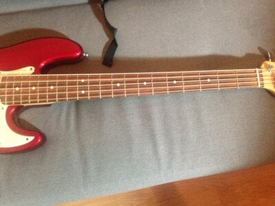 Fender American Standard Jazz Bass V 1996 Candy Apple Red w/ Audere JZ3 - PRICE DROP!