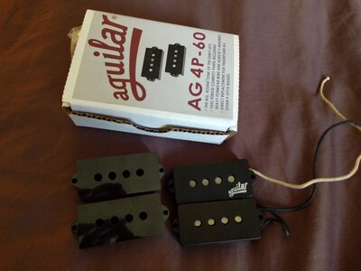 Aguilar 4P-60, Aguilar AG4J-60 pickup, mec pj pickups and mec 2 band preamp