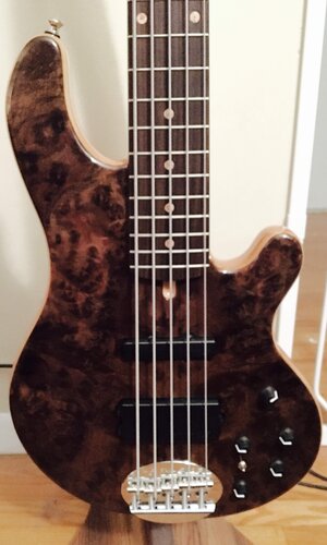 Price Drop! Lakland USA 55-94 Deluxe Custom Walnut Burl