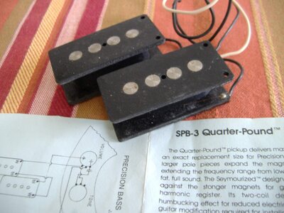 REDUCED Vintage Seymour Duncan late 1970s Quarter Pounder P Bass Pickup