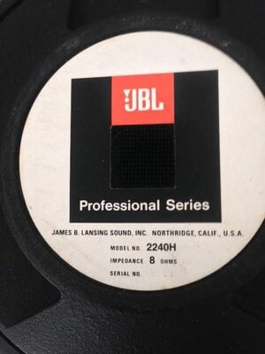 JBL 18 inch raw frame speaker