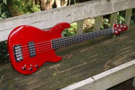 My old G&L L1505 (Red/ebony board/mandolin frets)