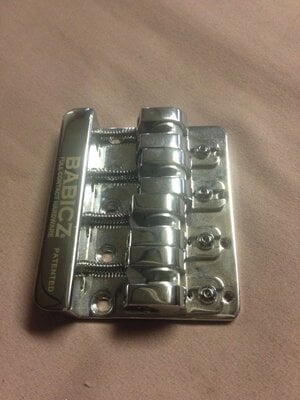 Babicz chrome 4 string Bass bridge non string through