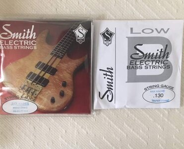 Ken Smith Slick Rounds Med-light with Tapered B String(on bass 1 week)