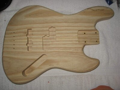 Raw J Bass Bodies Ash and Cypress  Cypress Body Sold