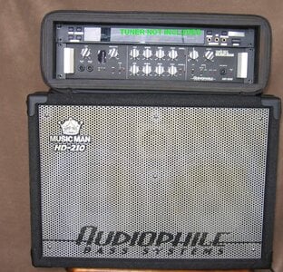 Ernie Ball 500 watt Bass Amp - 2X10 Cabinet and Rack Case