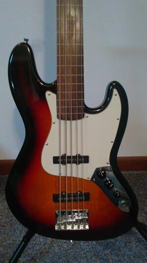 SX 5 string fretless (old headstock)