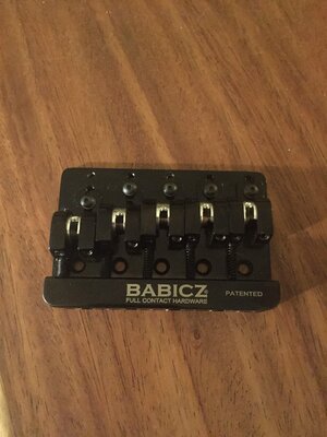 Babicz 5 string bridge, black