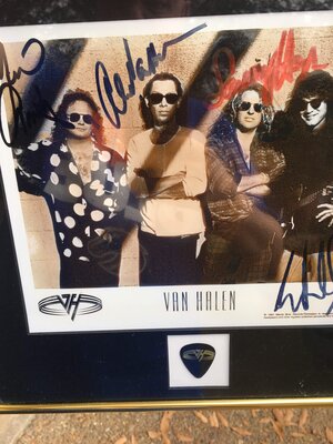 Van Halen 8 by 10 autographed