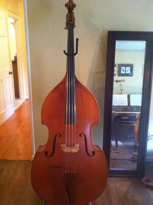 KC Strings fully carved 3/4 size double bass