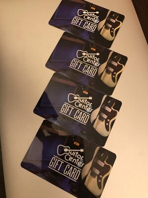 $1531.59 in Guitar Center Gift Cards!