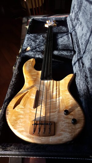 Stambaugh Resonance 4-Str. 34" Fretless Semi-Hollow Bass