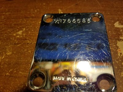 Vintage Squier Fender Neck Plate Late 80's See my other posts