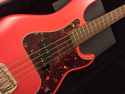 Stunning 2015 G&L LB-100 in Fullerton Red w/Factory Upgrades