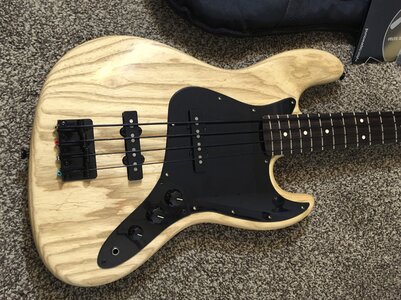 Custom Jazz Bass - MJT Ash Body / Duff Neck / All Black Hardware