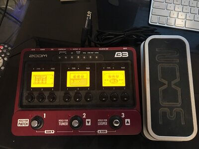 Zoom B3 with Volume/Effect pedal