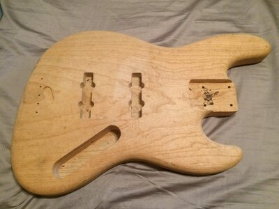 WARMOTH 1 PIECE ASH JAZZ BODY